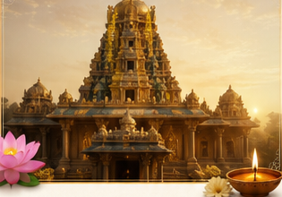 Golden temple at sunrise